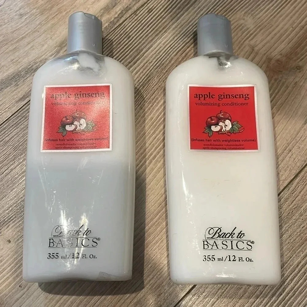 NEW Lot of 2 Back to Basics Apple Ginseng Hair Conditioner Professional Salon